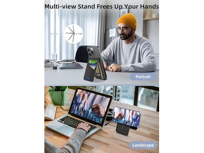 Magnetische portemonnee voor iPhone met Find My 6-kaarthouder RFID-blokkering