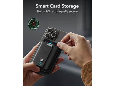 Magnetische portemonnee voor iPhone met Find My-functionaliteit en verstelbare S