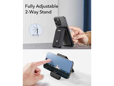 Magnetische portemonnee voor iPhone met Find My-functionaliteit en verstelbare S