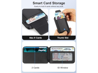 Magnetische portemonnee voor iPhone Werkt met Find My verstelbare standaard 9 Ca