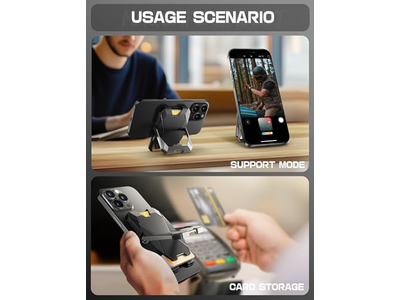 Magnetische portemonneestandaard voor iPhone met RFID-blokkering en kaarthouder