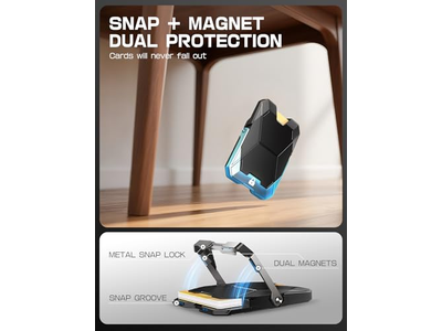 Magnetische portemonneestandaard voor iPhone met RFID-blokkering en kaarthouder