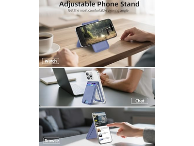 Magnetische portemonneestandaard met verstelbare standaard ID-venster RFID-blokkering