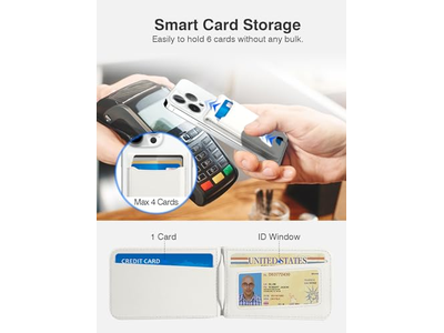 Magnetische portemonnee met verstelbare telefoonstandaard, RFID-blokkering, geschikt voor 6 auto's