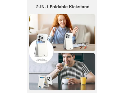 Magnetische portemonnee met verstelbare telefoonstandaard, RFID-blokkering, geschikt voor 6 auto's