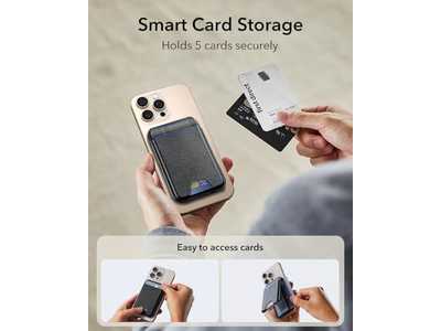 Magnetische portemonnee met verstelbare standaard voor iPhone 5 kaarthouder zwart