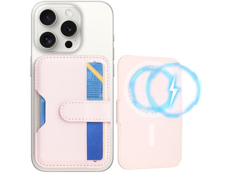 Magnetische portemonnee met kaarthouder voor Magsafe-compatibele telefoons - Roze