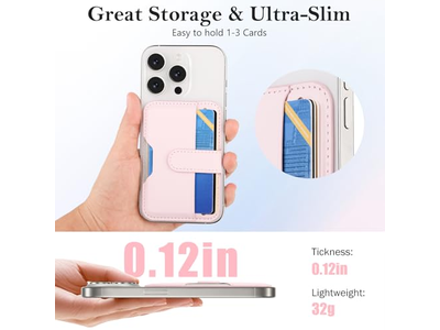 Magnetische portemonnee met kaarthouder voor Magsafe-compatibele telefoons - Roze