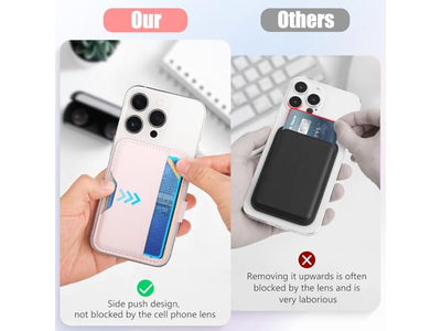 Magnetische portemonnee met kaarthouder voor Magsafe-compatibele telefoons - Roze