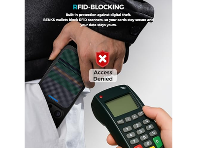 Magnetische portemonnee met standaard Minimalistische kaarthouder voor iPhone RFID Zw