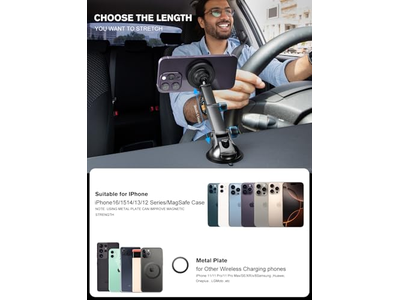 MagSafe auto-oplader Auto-uitlijning telefoonhouder