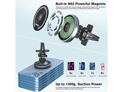 MagSafe auto-oplader Auto-uitlijning telefoonhouder