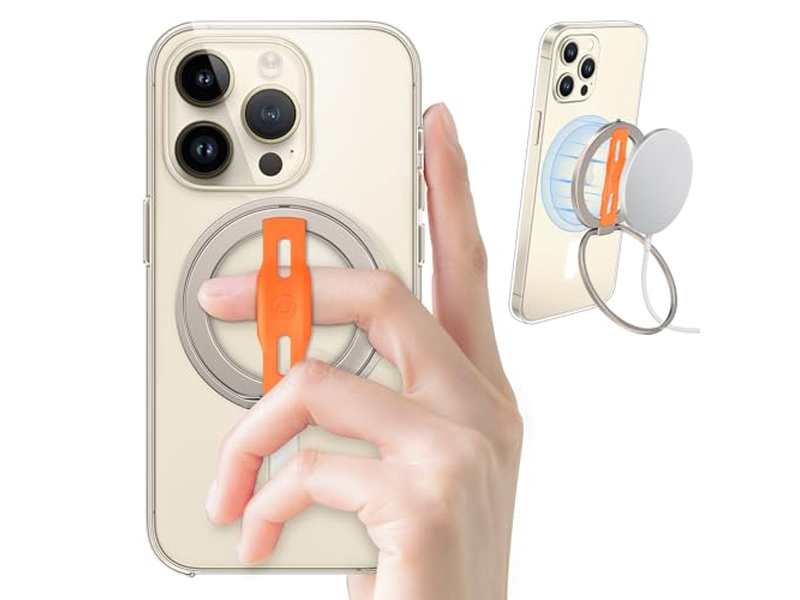 MagSafe-compatibele telefoongreepstandaard met vervangbare vingerriem