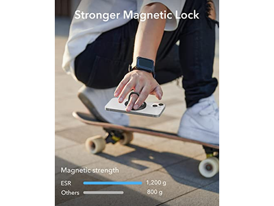 MagSafe Telefoongreep met verstelbare standaard voor smartphones 2 metalen ring