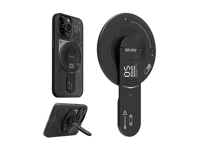 MagSafe Stand Grip - Afneembare 360 graden verstelbare telefoonstandaard - Zwart