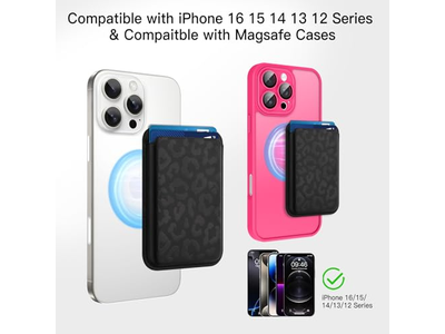 MagSafe Wallet Cheetah Print Patroon Magnetische kaarthouder voor telefoons