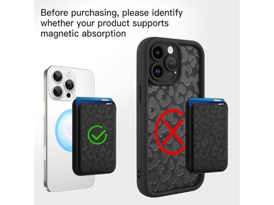 MagSafe Wallet Cheetah Print Patroon Magnetische kaarthouder voor telefoons