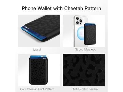 MagSafe Wallet Cheetah Print Patroon Magnetische kaarthouder voor telefoons