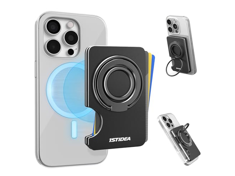 MagSafe Wallet Magnetische Telefoonkaarthouder Slim Hard Case Zwart