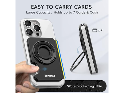 MagSafe Wallet Magnetische Telefoonkaarthouder Slim Hard Case Zwart