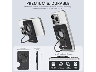 MagSafe Wallet Magnetische Telefoonkaarthouder Slim Hard Case Zwart