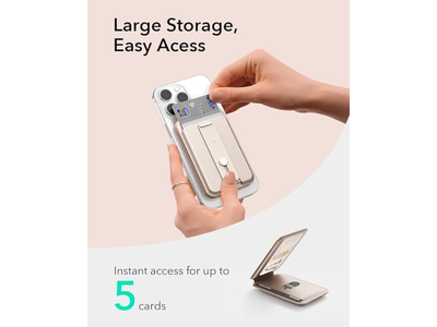 MagSafe-portemonnee met 5 kaarthouders, verstelbare standaard, RFID-blokkering