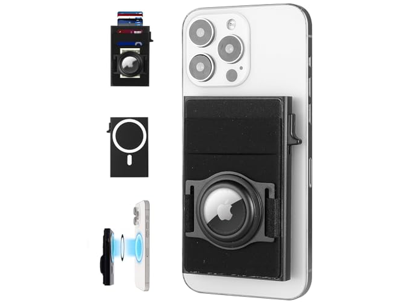 MagSafe Portemonnee met AirTag-houder Slanke creditcardhouder met elastiek