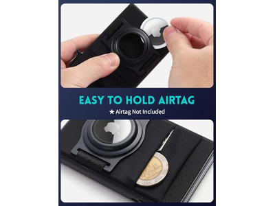 MagSafe Portemonnee met AirTag-houder Slanke creditcardhouder met elastiek