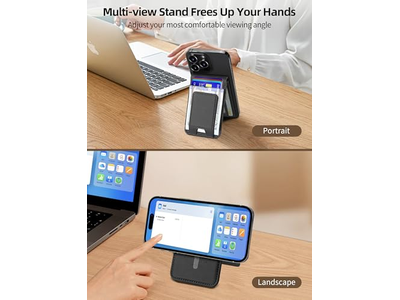 MagSafe Portemonnee met Geldclip Werkt met Find My 8 Kaarthouder Zwart