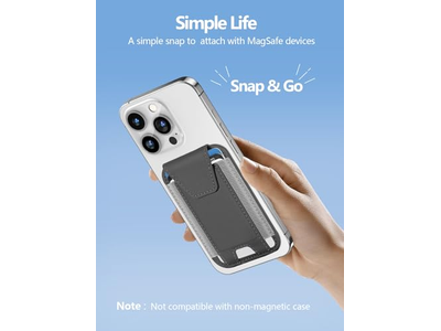 MagSafe-portemonnee met magnetische kaarthouder met privacyklep en RFID-blokkering