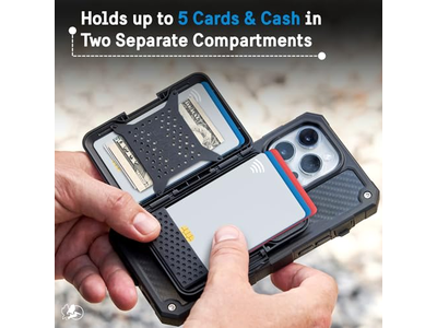 MagSafe-portemonnee met RFID-blokkering - magnetische telefoonportemonnee voor contant geld en