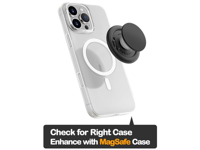 Telefoongreep voor MagSafe magnetische standaard One Finger Pop en Snap Zwart