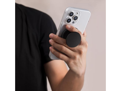 Telefoongreep voor MagSafe magnetische standaard One Finger Pop en Snap Zwart
