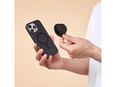 Telefoongreep voor MagSafe met standaard en magnetische standaard - Zwart