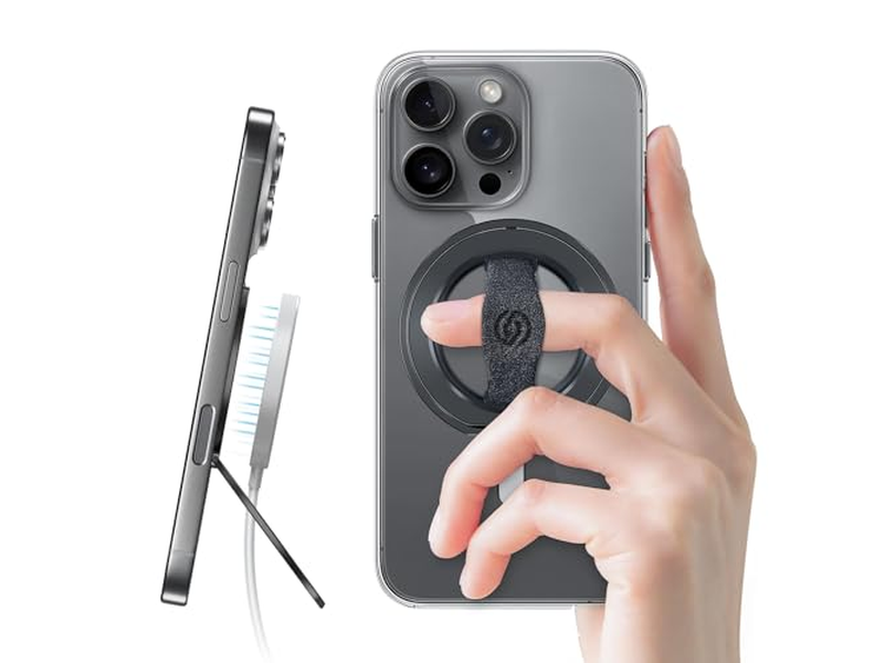 Telefoongreepstandaard met vingerriem en magnetische ringhouderstandaard