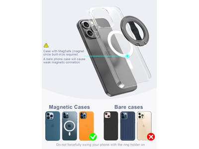 Telefoongreepstandaard met vingerriem en magnetische ringhouderstandaard