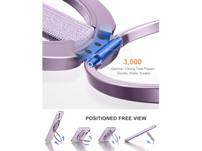 Telefoongreepstandaard met vervangbare vingerlus en magnetische ringhouder