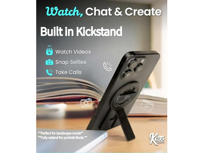 Telefoongreep met lus en standaard - Magnetisch 360 graden draaibaar statief