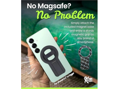 Telefoongreep met lus en standaard - Magnetisch 360 graden draaibaar statief