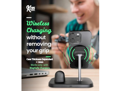 Telefoongreep met lus en standaard - Magnetisch 360 graden draaibaar statief