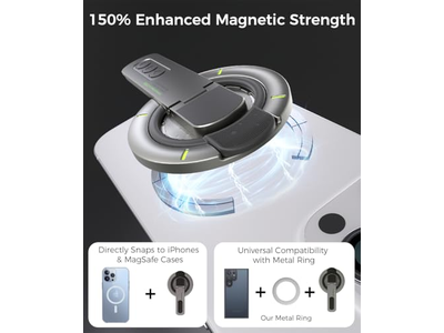 Telefoongreep met magnetische ring en 360 graden rotatie voor alle telefoons