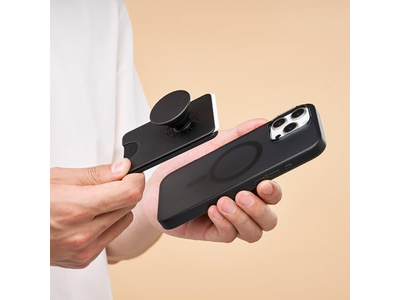 Telefoonportemonnee met uitbreidbare handgreep en MagSafe-adapterring - Zwart