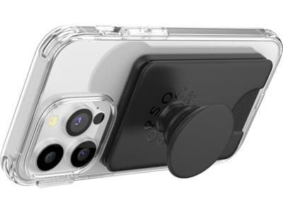 Telefoonportemonnee met uitbreidbare handgreep en MagSafe-adapterring - Zwart