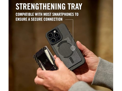 Slanke minimalistische compacte portemonnee en kaarthouder RFID beschermd met C