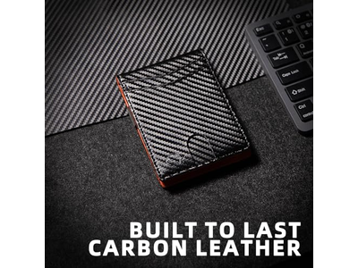 Slanke portemonnee voor heren met 12 kaartsleuven, ID-venster en geldclip