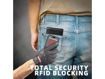 Slanke portemonnee voor heren met 12 kaartsleuven, ID-venster en geldclip