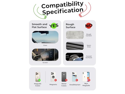 Telefoonhouder met zuignap, magnetische vacuümtelefoonhouder