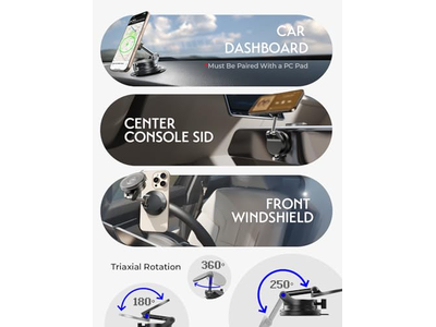 Zuignap telefoonhouder 15W Magsafe autohouder oplader