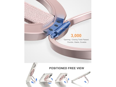 Ultra-telefoongreepstandaard met vervangbare elastische lus en magnetische houder