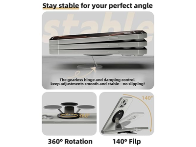 Ultradunne magnetische telefoongreep Multi-hoek ringhouderstandaard 360 graden Ro